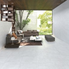 Shape - 16″x48″ Concept wall tile; 30x30 grey tile