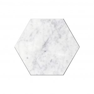 6 Hexagon Tile Bianco Carrara polished