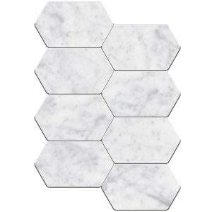 Bianco Carrara Hexbrick honed
