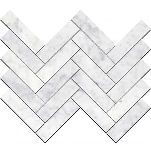 Bianco Carrara Herringbone 1