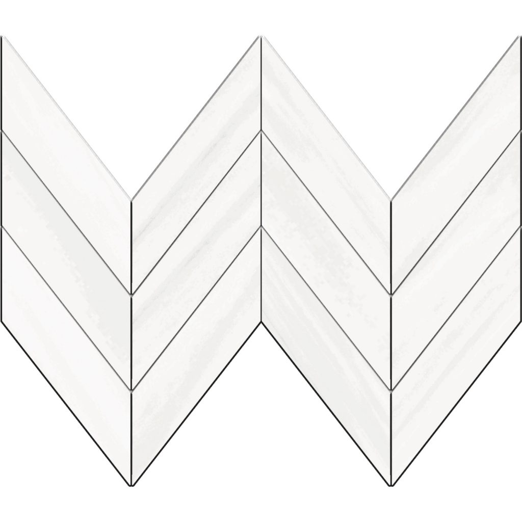 1 7 8 X 6 7 8 Polished Midi Chevron Mosaic Dolomite Pera Tile