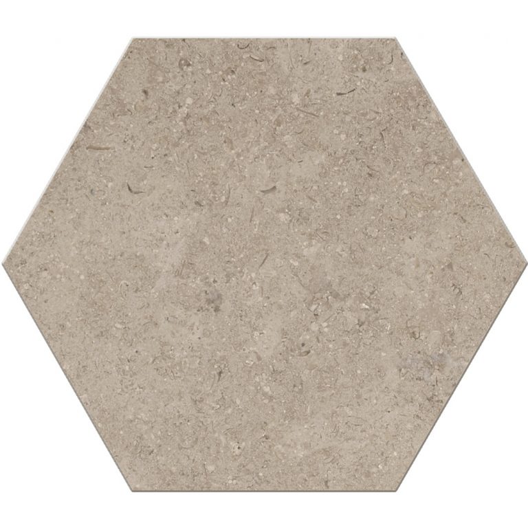 Memphis 12" Hexagon Leather Limestone Pera Tile