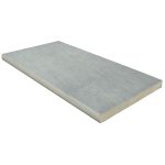 12" X 24" Unglazed Bullnose Porcelain Coping: Light Gray Nextone