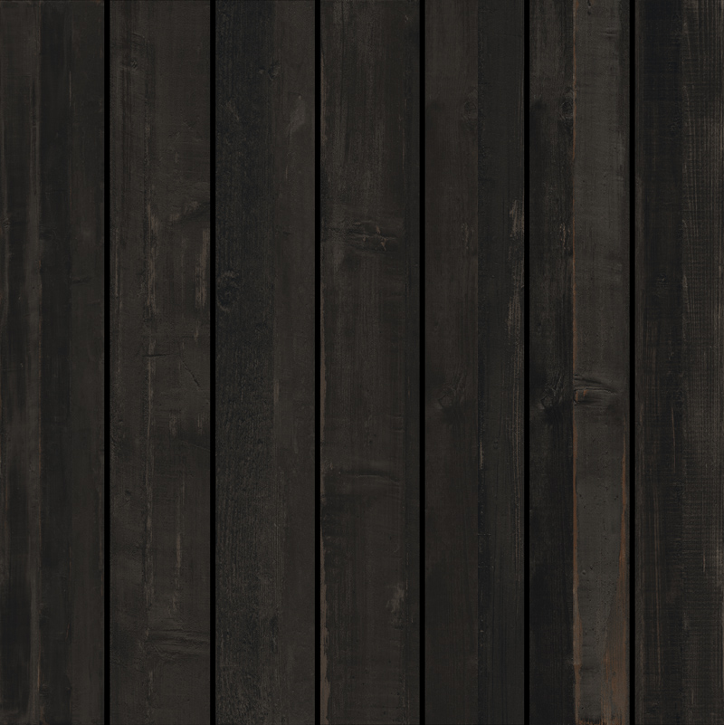 8x48 Porcelain Vintage Wood: Black | Pera Tile