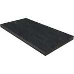 12" X 24" Unglazed Bullnose Porcelain Coping: Black Nextone