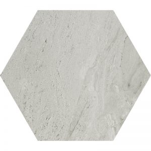 270267-VERONA HEXAGON PORCELAIN TILE-GREY MATTE w