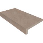 12" X 24" Coping with 2" Mitered L-Shape Drop: Light Coffee Limestone