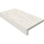 12" X 24" Coping with 2" Mitered L-Shape Drop: Bianco Nextone