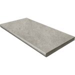 12" X 24" Unglazed Bullnose Porcelain Coping: Silver Limestone