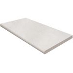 12" X 24" Unglazed Bullnose Porcelain Coping: Silky Stone