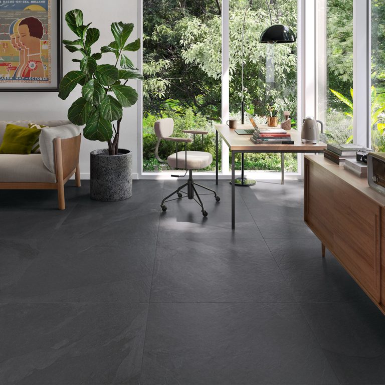 24″ X 48″ Porcelain Tile Upstone: Mustang Nero