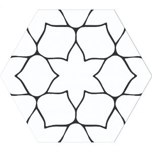 270488 Kerala White 11x13 Hex Field Tile W