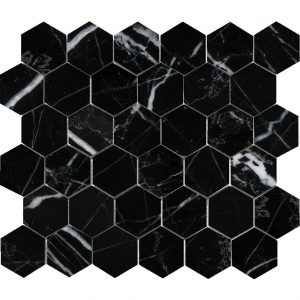2 Hexagon-Mosaic Noir Noble Polished