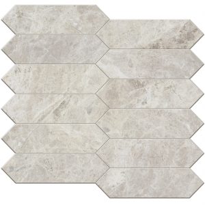 1.75 X 6.5 argent PICKET MOSAIC