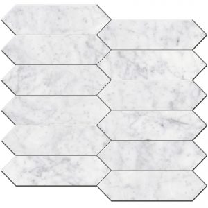 1 3_4_ X 6 1_2_ PICKET MOSAIC Bianco Carrara honed