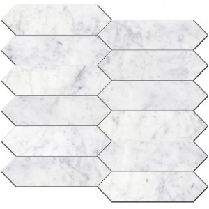 1 3_4_ X 6 1_2_ PICKET MOSAIC Bianco Carrara polished