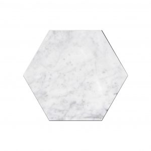 6 Hexagon Tile Bianco Carrara Honed
