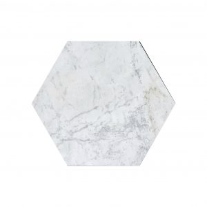 6 Hexagon Tile Bianco Marea Polished