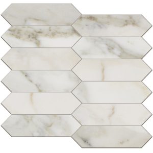 PICK3 calcatta Gold PICKET MOSAIC honed