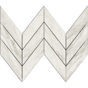 CHEV3 Midi Chevron Gemstone white matte