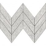 1 7/8" X 6 7/8" Midi Chevron Mosaic Upstone: Duke Bianco