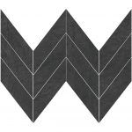 1 7/8" X 6 7/8" Midi Chevron Mosaic Upstone: Mustang Nero
