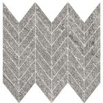 1 1/2" X 3 5/8" Mini Chevron Mosaic Upstone: London Grigio