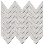 1 1/2" X 3 5/8" Mini Chevron Mosaic Upstone: Duke Bianco