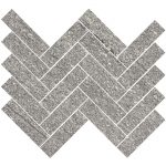 1 1/2" X 5 1/2" Herringbone Mosaic Upstone: London Grigio