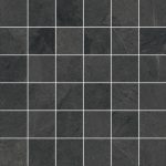 2" X 2" Square Mosaic Upstone: Mustang Nero