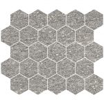 3 1/4" Hexagon Mosaic Upstone: London Grigio