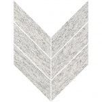 3" X 10" Macro Chevron Mosaic Upstone: Duke Bianco