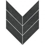 3" X 10" Macro Chevron Mosaic Upstone: Mustang Nero