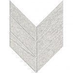 3" X 9" Macro Chevron Mosaic Upstone: Duke Bianco