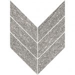 3" X 9" Macro Chevron Mosaic Upstone: London Grigio