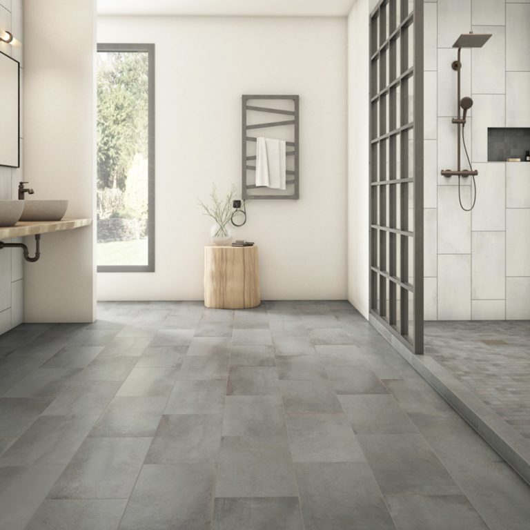 Midtown 12″ X 24″ Porcelain Tile – Cast Nickel