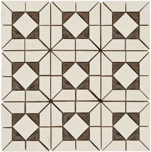 150193-BELIZE- SEASTAR MOSAIC in AINO BROWN + LYMRA - HONED