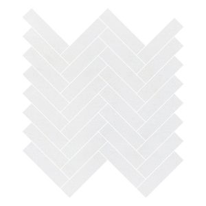 150388-THASSOS WHITE- 1 X 4 HERRINGBONE MOSAIC - HONED