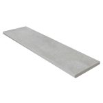 12" X 48" Unglazed Bullnose Porcelain Coping: Silver Limestone