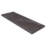 12" X 36" Unglazed Bullnose Porcelain Coping: Gray Quartz