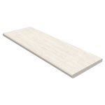 12" X 36" Unglazed Bullnose Porcelain Coping: Nextone Bianco