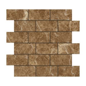 950033 LIGHT EMPERADOR- 2 X 4 BRICK MOSAIC - POLISHED