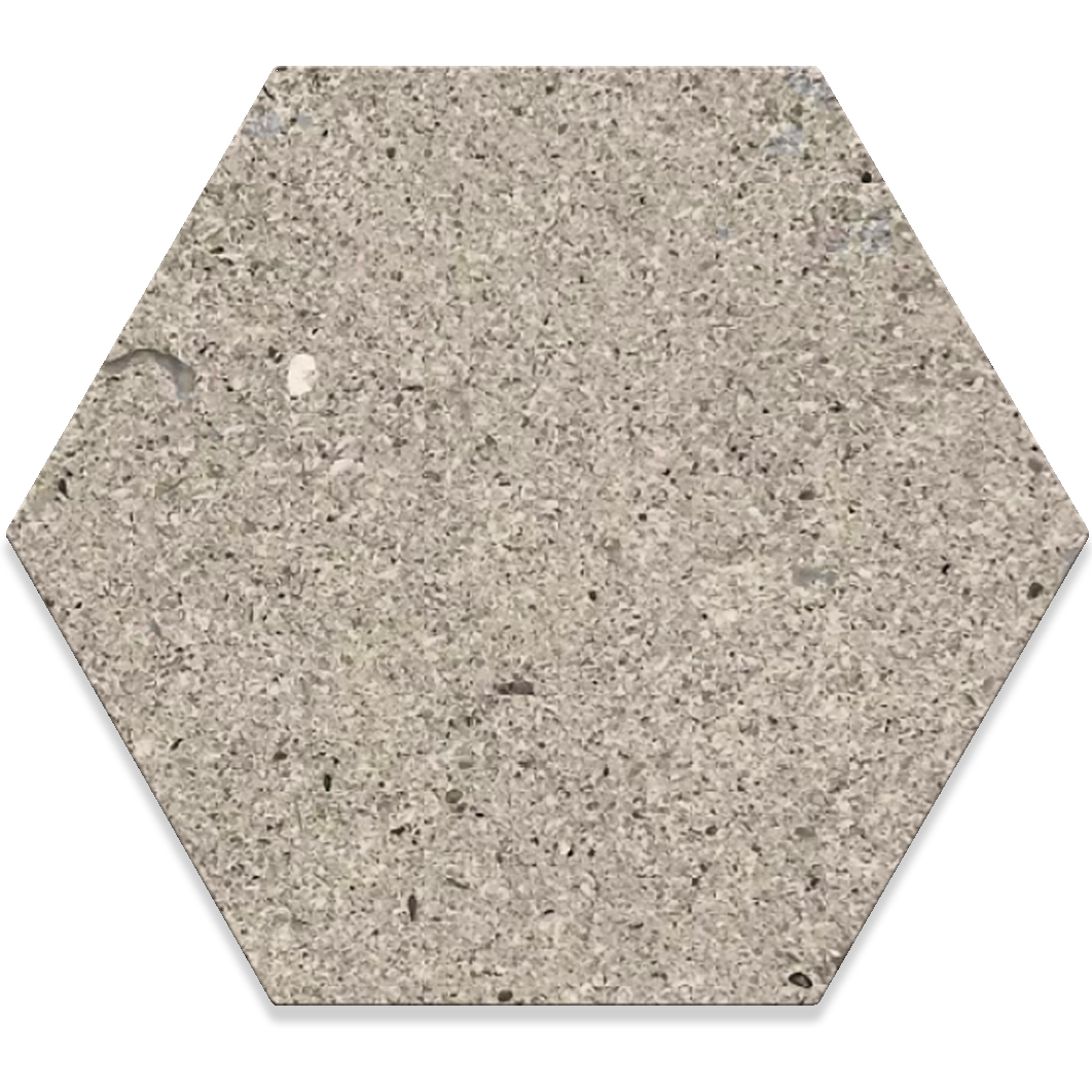 Coastal Gray 12" Hexagon Tile - Honed