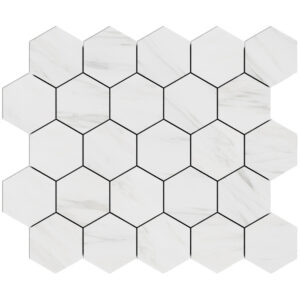 Bianco Dolomiti 3 1/4" Honed Hexagon Mosaic