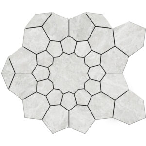 Vanilla Bloom Mosaic - Honed