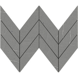 Allure: 1 7/8" X 6 7/8" Midi Chevron Mosaic - Mist