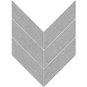 Bespoke: 3" X 10" Macro Chevron Mosaic - Silver
