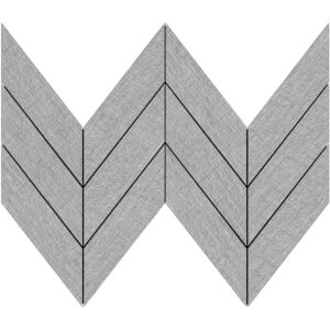 Bespoke: 1 7/8" X 6 7/8" Midi Chevron Mosaic - Silver