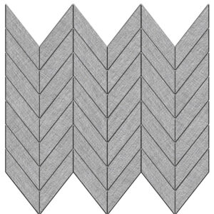 Bespoke: 1 1/2" X 3 5/8" Mini Chevron Mosaic - Silver