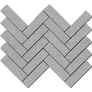 Bespoke: 1 1/2" X 5 1/2" Herringbone Mosaic - Silver